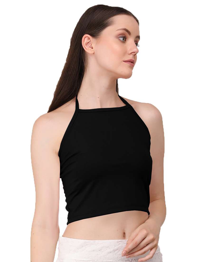 women's crop halter neck top - 19438053 -  Standard Image - 1