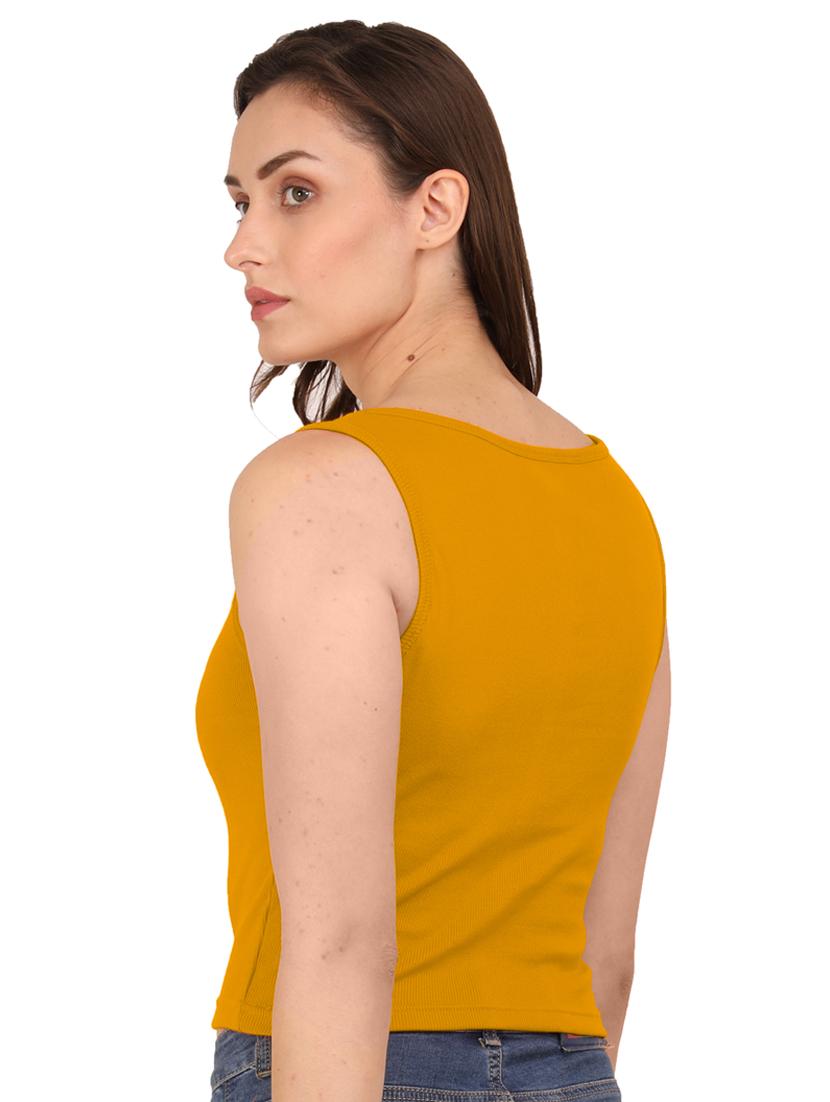 women's crop notch neck top - 19438111 - Standard Image - 1