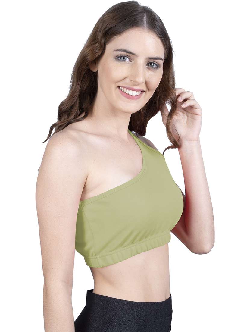 women's crop single shoulder top - 19438295 -  Standard Image - 1