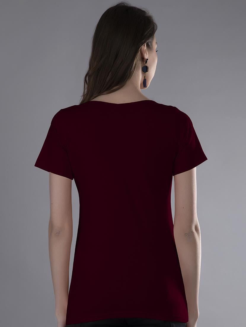 women's plain round neck t-shirt - 19439078 - Standard Image - 1