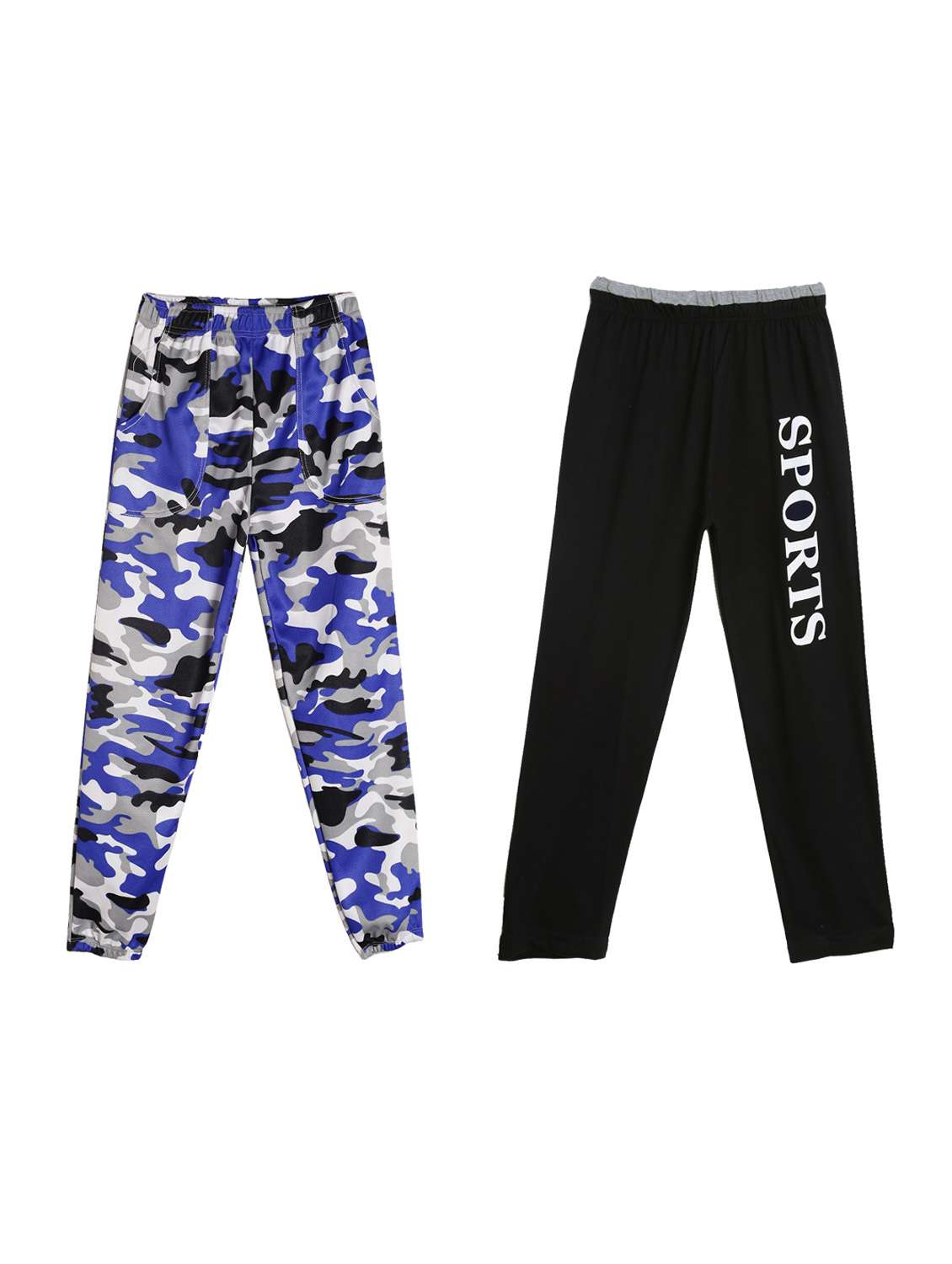 boys pack of 2 printed track pants