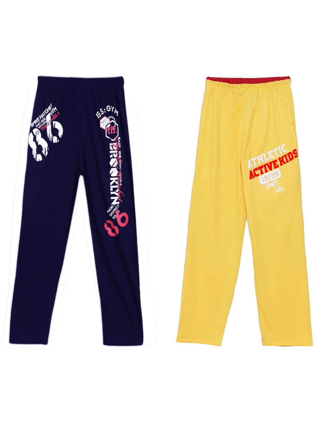 boys pack of 2 printed track pants