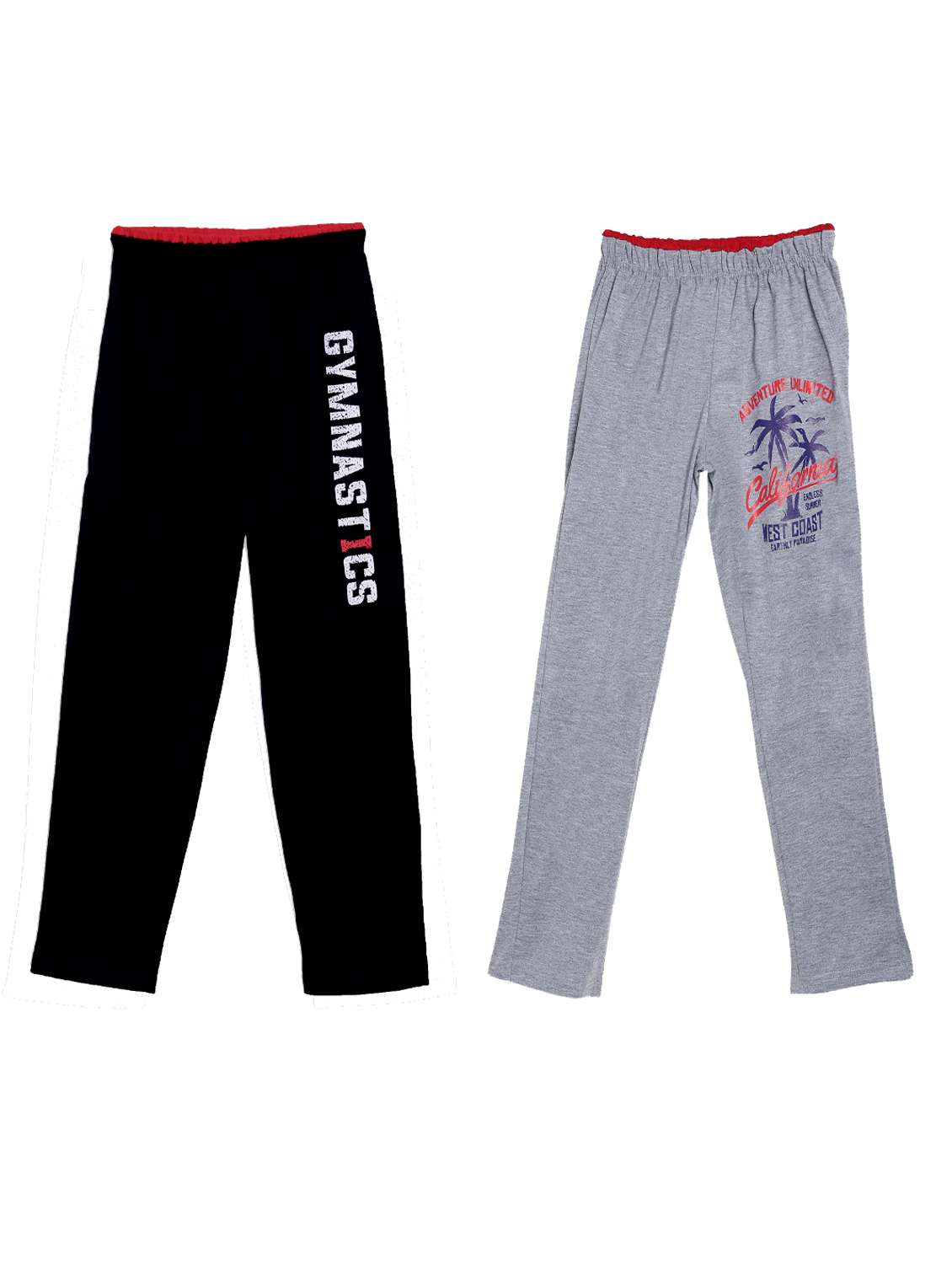 boys pack of 2 printed track pants