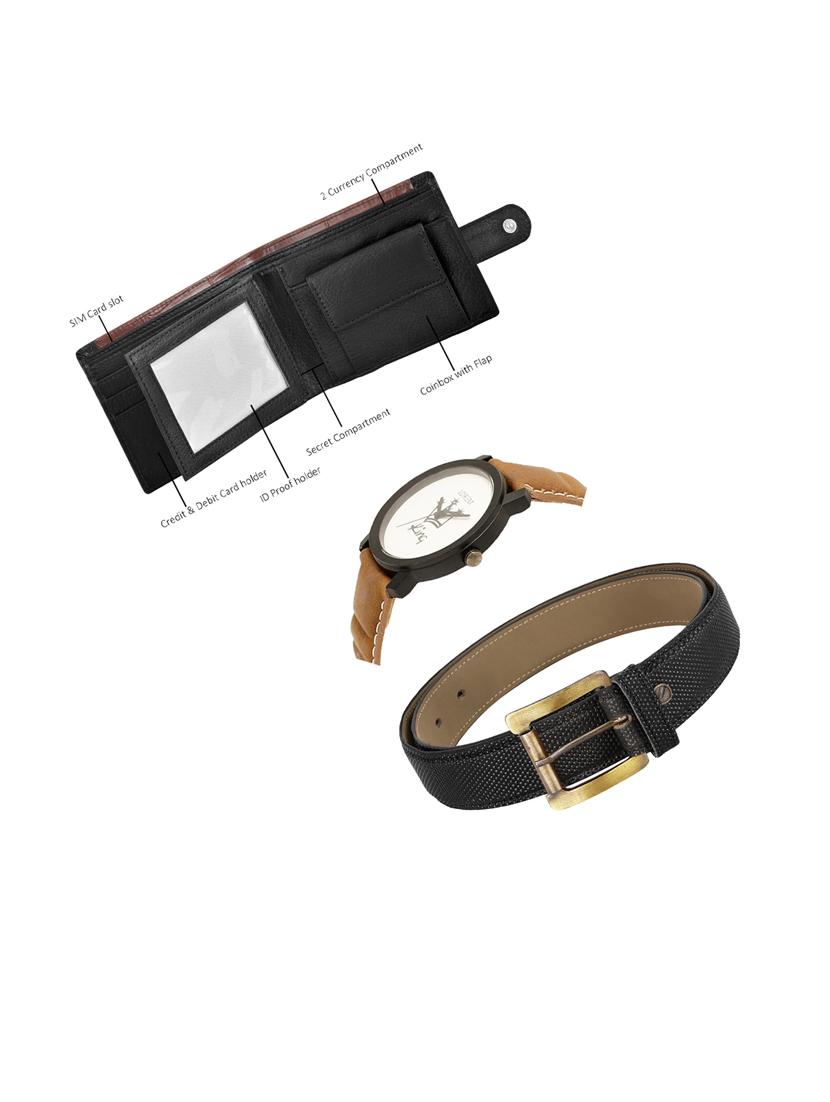 belt, wallet & watch gift combo - 19451283 -  Standard Image - 1