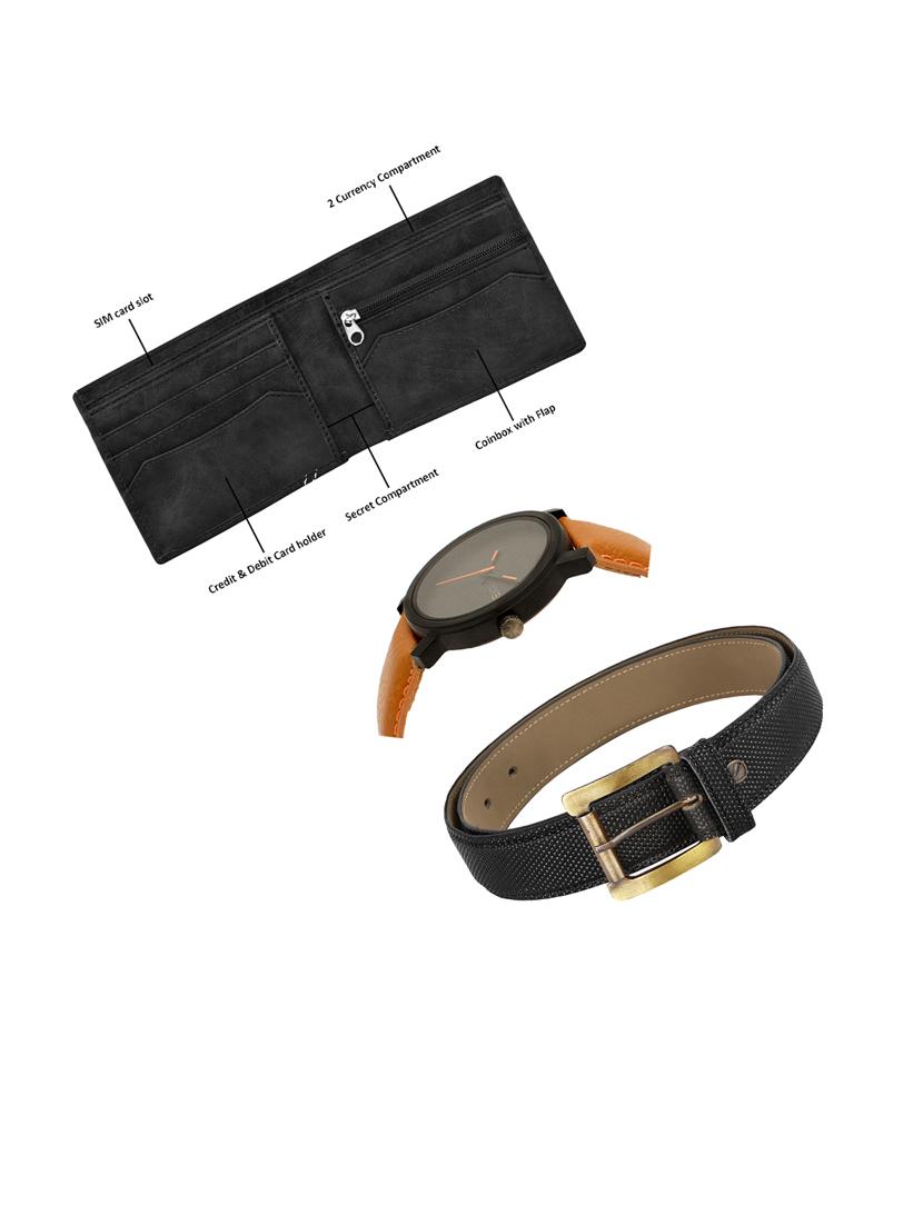 belt, wallet & watch gift combo - 19451287 -  Standard Image - 1