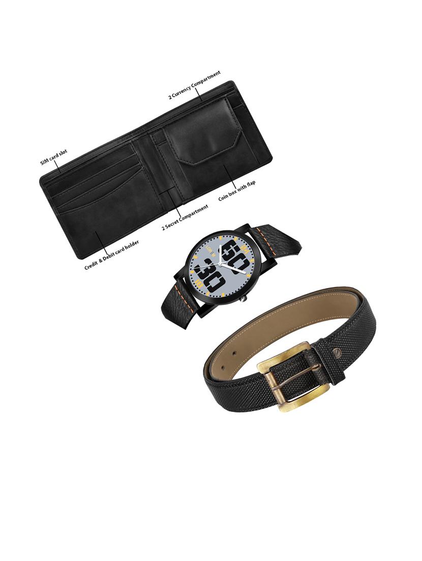 belt, wallet & watch gift combo - 19451307 - Standard Image - 1