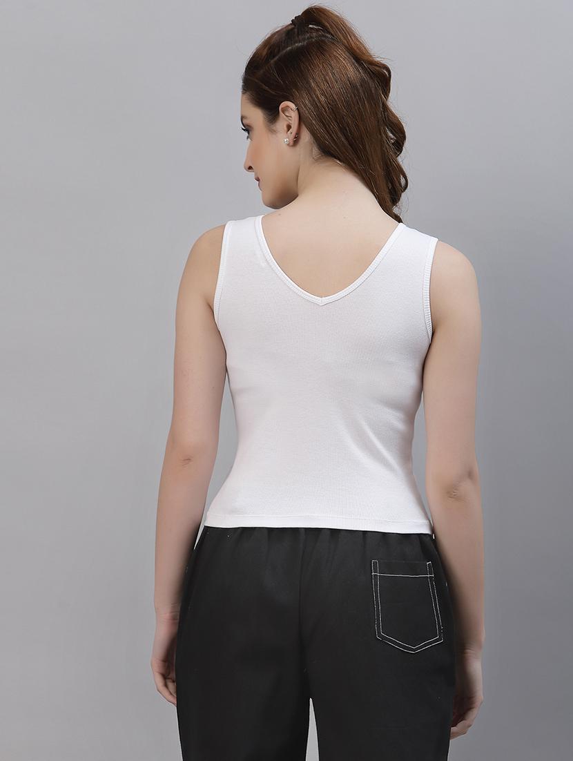 women's crop round neck top - 19451383 - Standard Image - 4