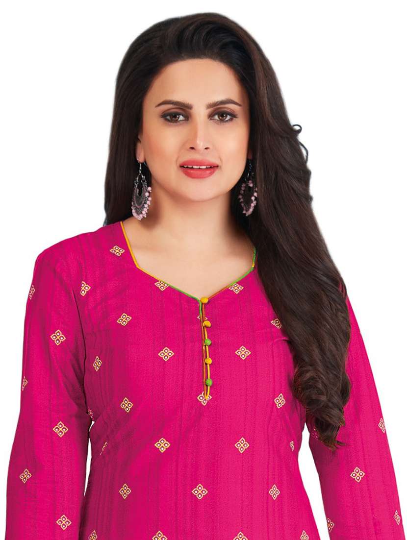 printed unstitched patiyala suit set - 19452081 -  Standard Image - 1
