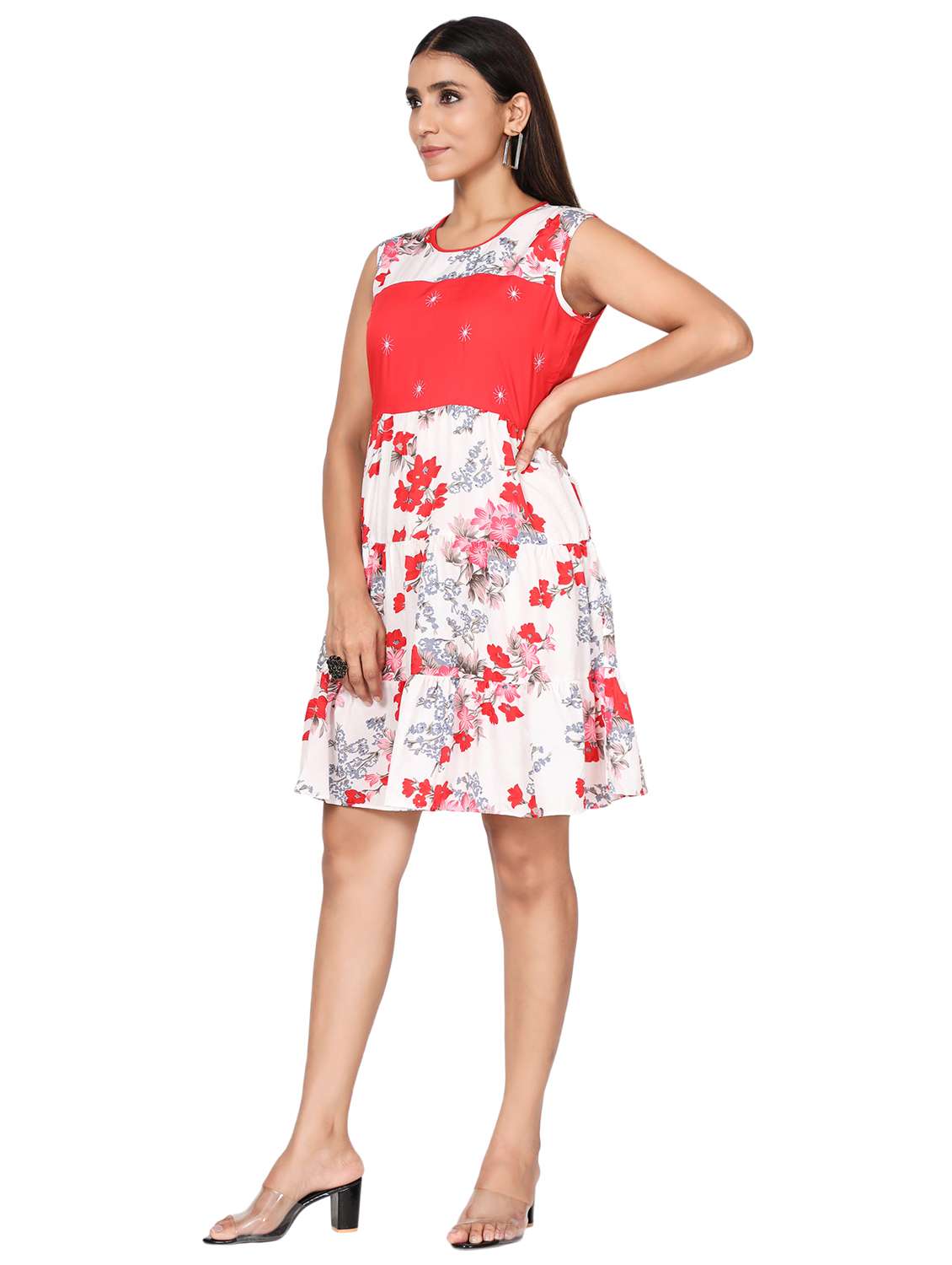 women's fit & flare floral dress - 19452088 -  Standard Image - 1