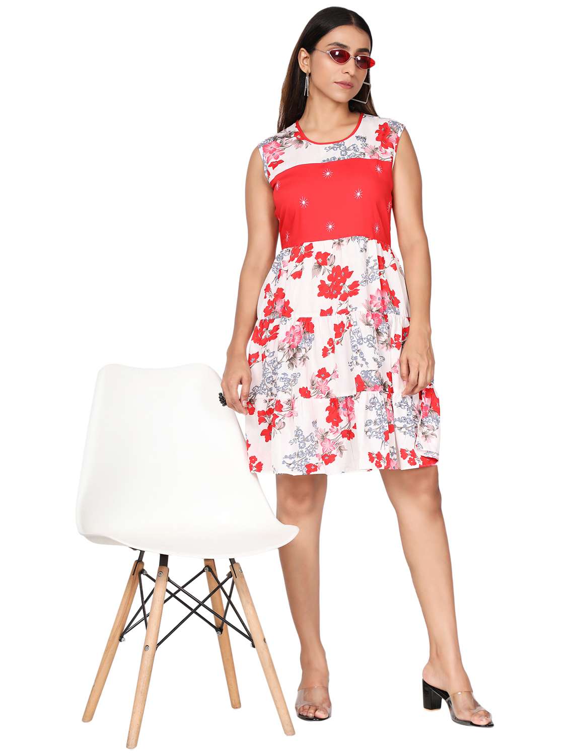 women's fit & flare floral dress - 19452088 -  Standard Image - 4