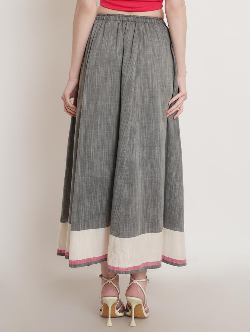 grey cotton aline skirts - 19452161 - Standard Image - 1
