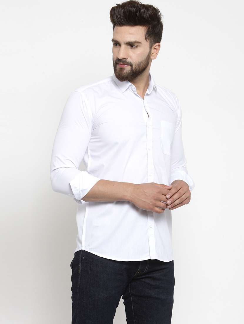 mens solid casual shirt - 19452971 -  Standard Image - 1