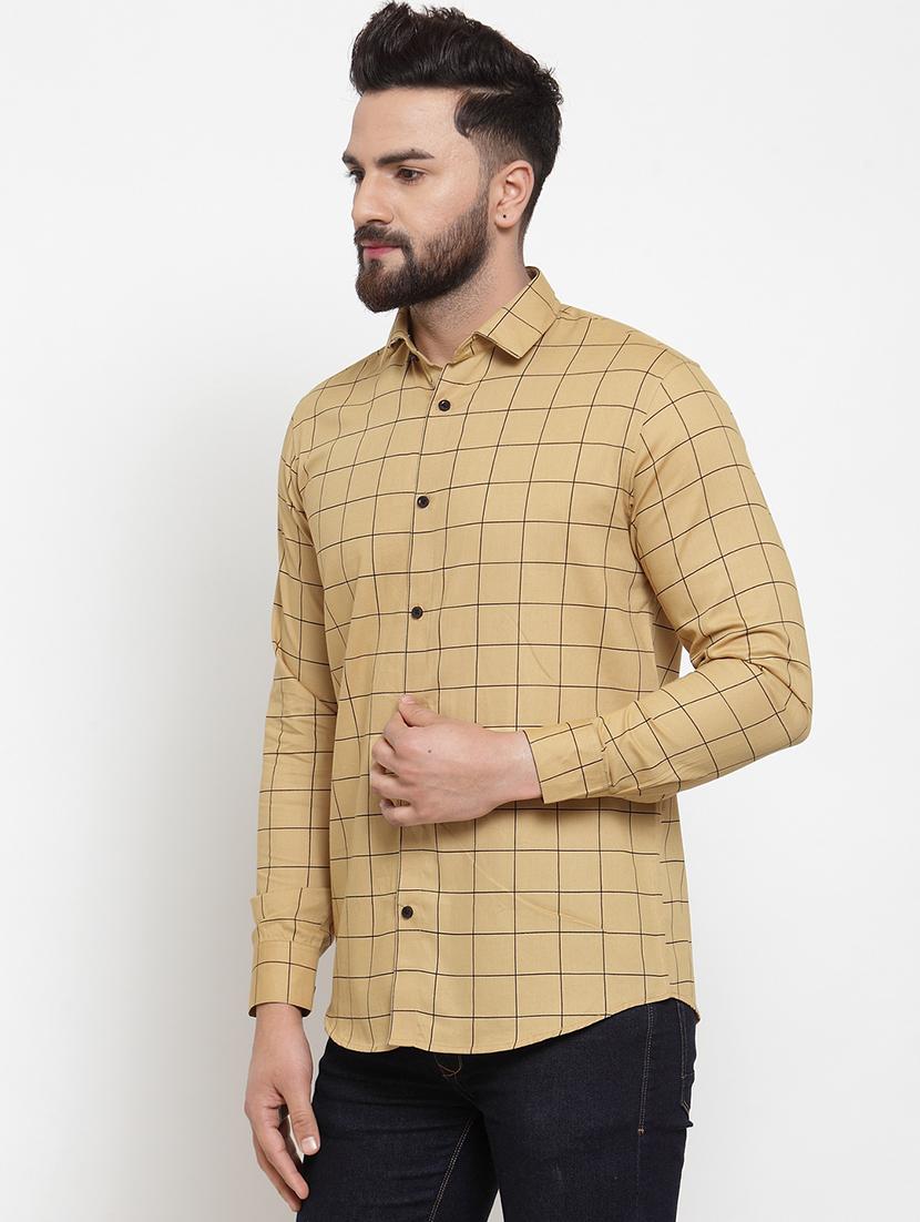 mens checks casual shirt - 19452990 - Standard Image - 1