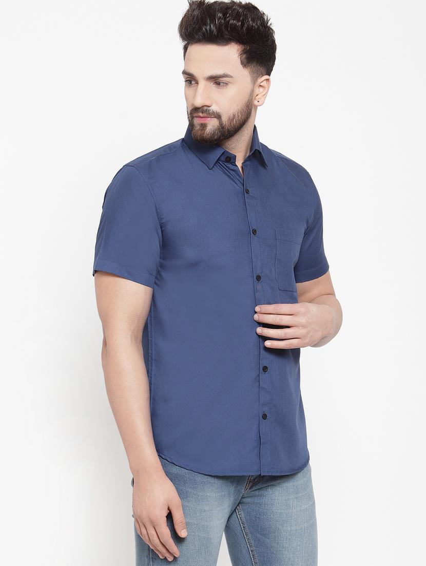 mens solid casual shirt - 19452992 - Standard Image - 1