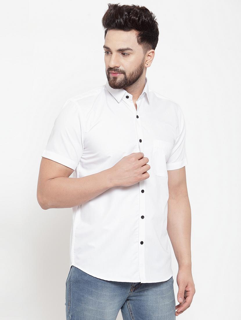 mens solid casual shirt - 19452996 - Standard Image - 1