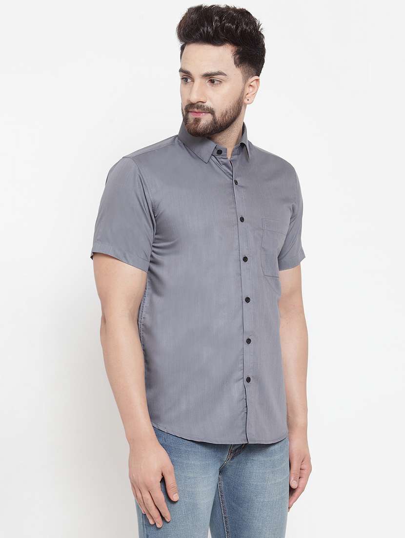 mens solid casual shirt - 19452997 -  Standard Image - 1