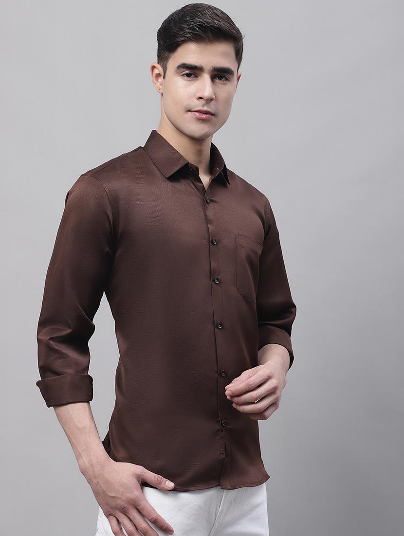 mens solid casual shirt - 19453016 - Standard Image - 1