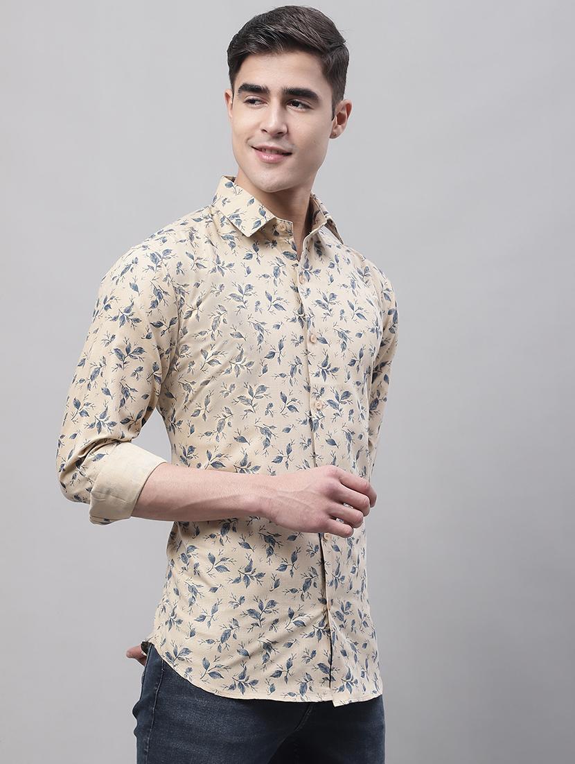 mens leaf print casual shirt - 19453029 -  Standard Image - 1