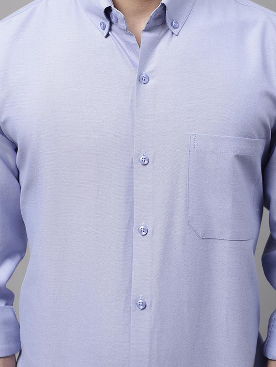 blue cotton casual shirt - 19453031 - Standard Image - 4