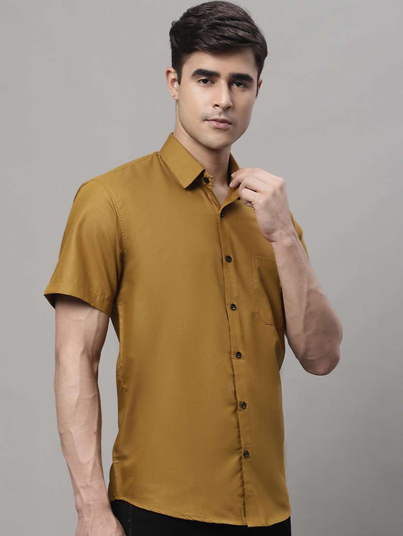 mens solid casual shirt