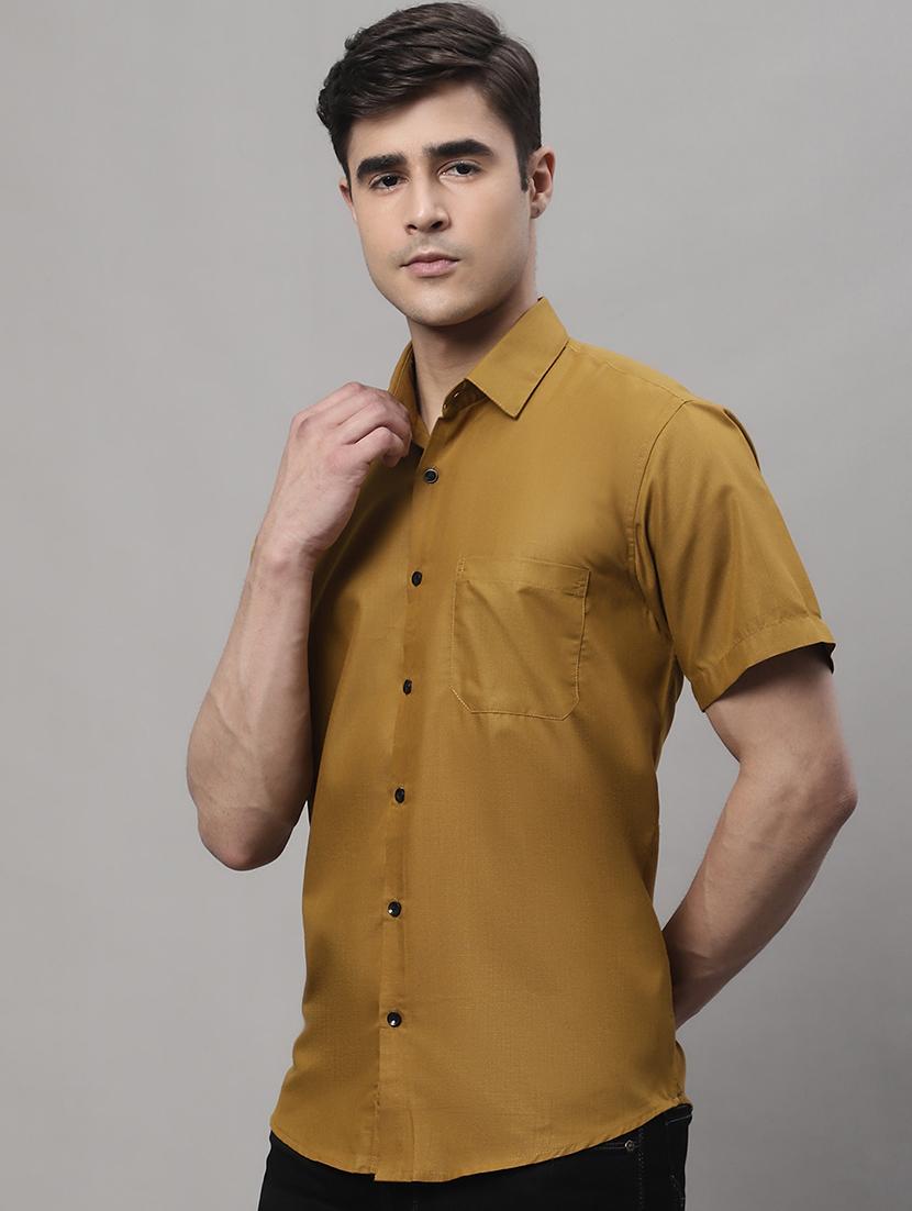 mens solid casual shirt - 19453035 - Standard Image - 1
