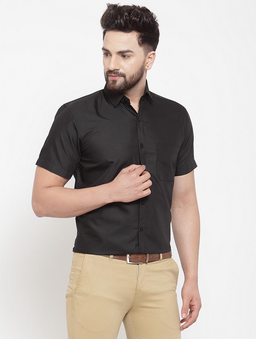 mens solids formal shirt - 19453121 -  Standard Image - 1