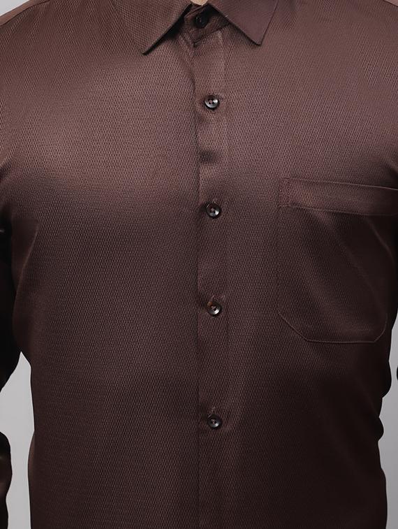 mens solids formal shirt - 19453145 - Standard Image - 4