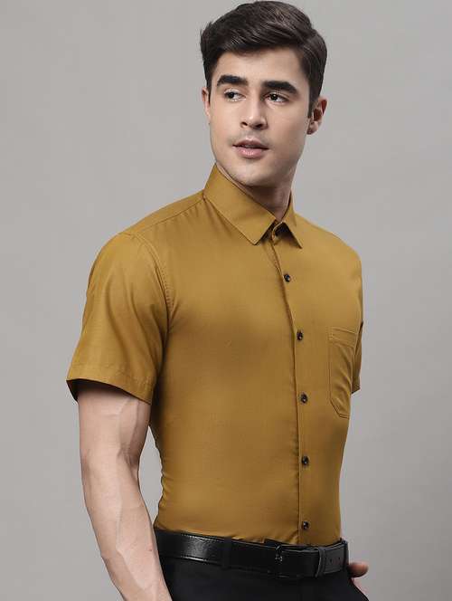 mens solids formal shirt - 19453165 - Standard Image - 0