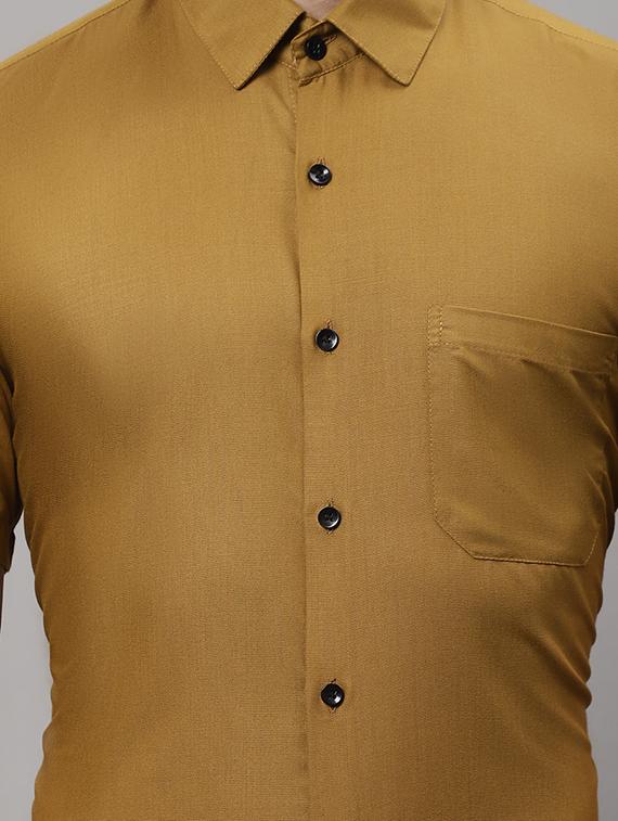 mens solids formal shirt - 19453165 - Standard Image - 4