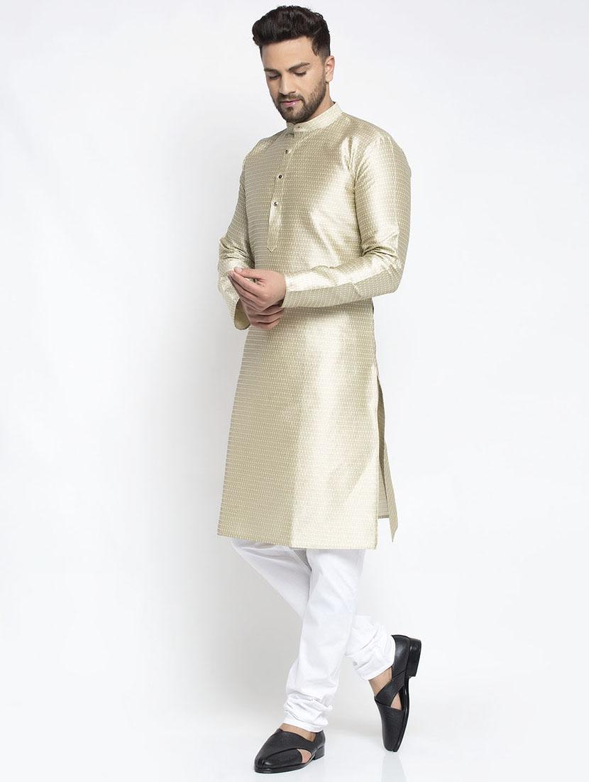 men self designed kurta pyjama set - 19453273 - Standard Image - 1