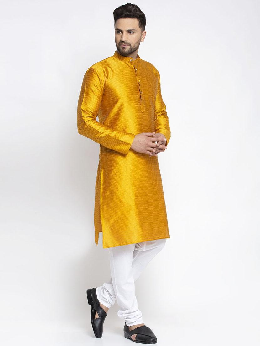 men self designed kurta pyjama set - 19453280 - Standard Image - 1