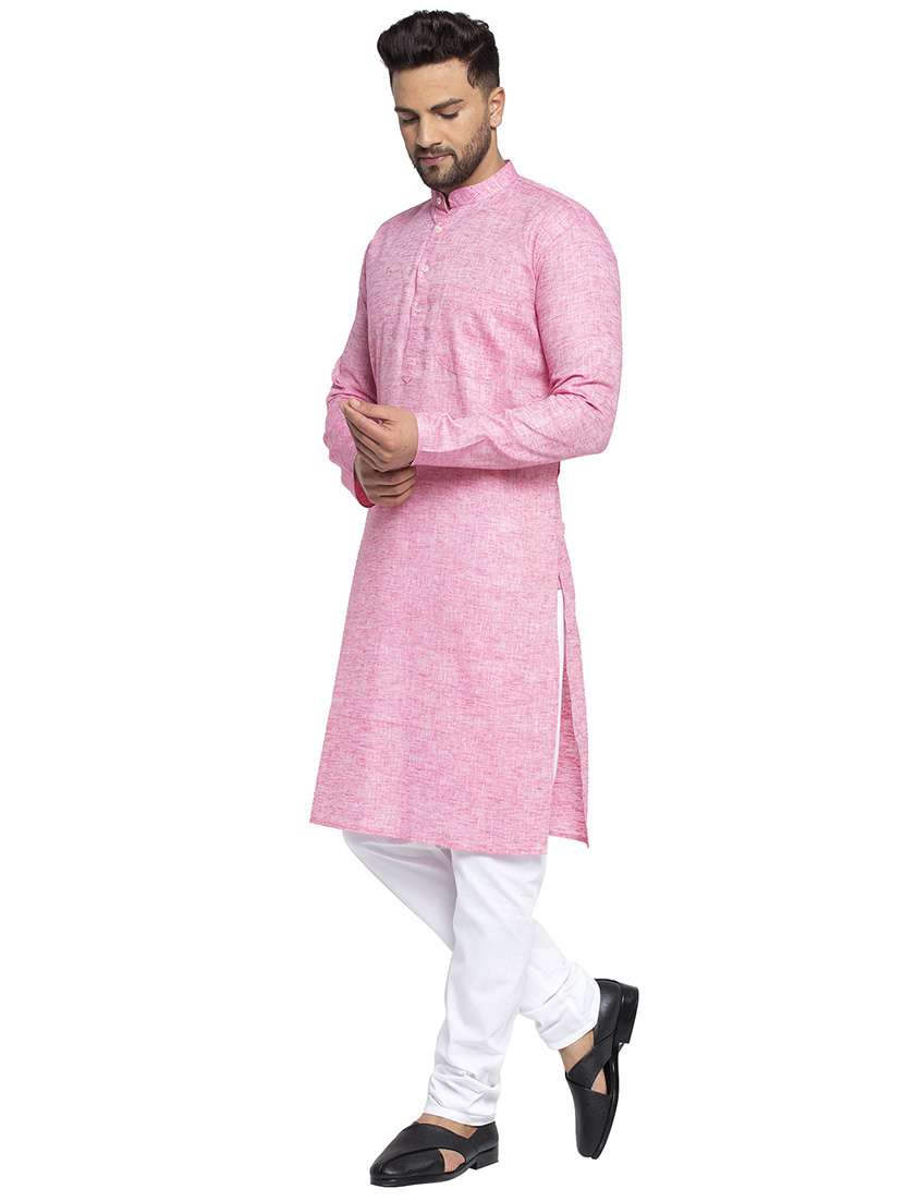 men solid long sleeve kurta and pyjama set - 19453285 -  Standard Image - 1