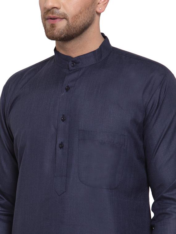 solid cotton kurta pyjama set - 19453347 - Standard Image - 4