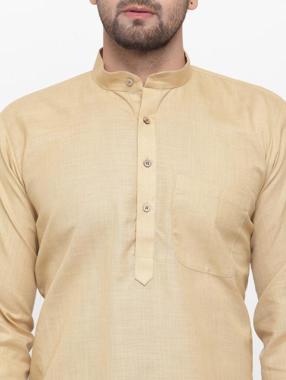 solid cotton kurta pyjama set - 19453352 - Standard Image - 4