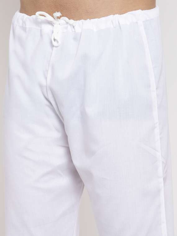 solid cotton kurta pyjama set - 19453364 -  Standard Image - 4