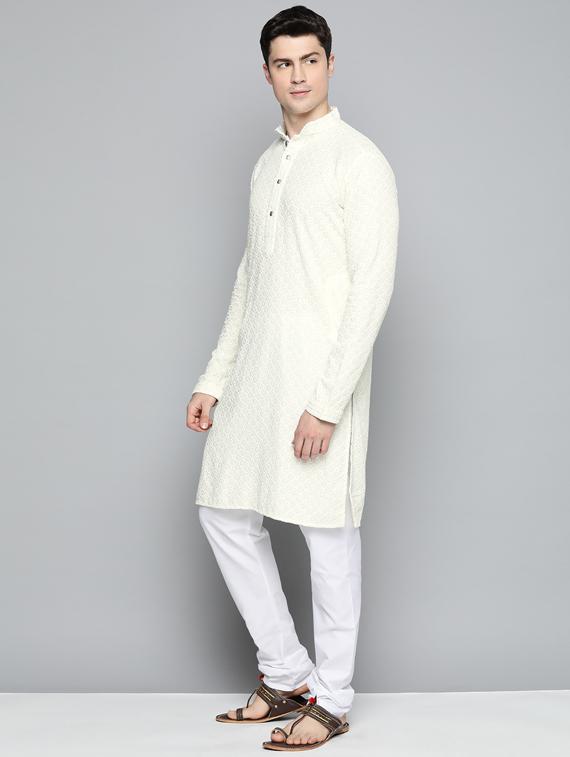 sequined embroidered kurta pyjama set - 19453397 - Standard Image - 1