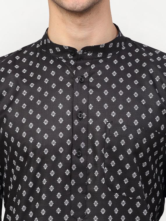 black printed long kurta - 19453440 - Standard Image - 4