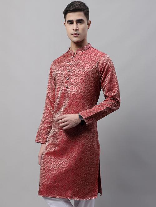 red self design long kurta - 19453498 - Standard Image - 0