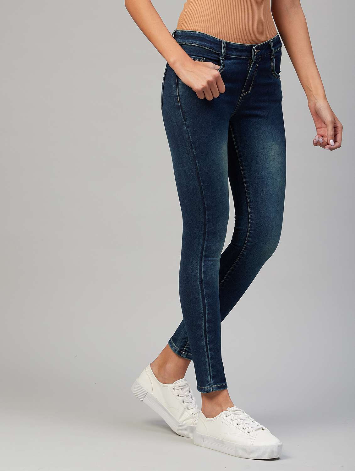 women washed high rise jeggings - 19471062 -  Standard Image - 1