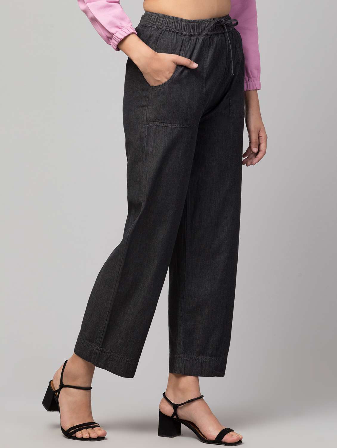 women solid high rise jeggings - 19471068 -  Standard Image - 1
