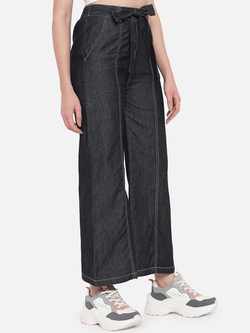 women high rise solid jeans - 19471089 -  Standard Image - 1