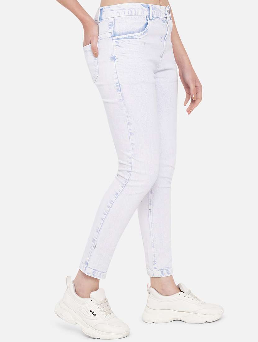 women high rise solid jeans - 19471091 -  Standard Image - 1