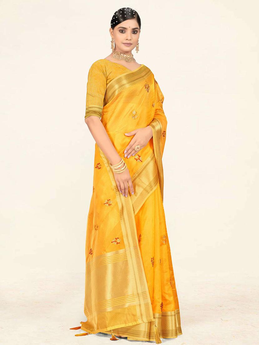 embellished woven saree - 19471854 - Standard Image - 1