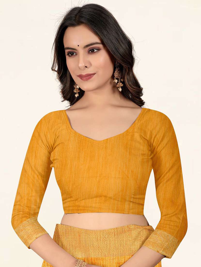 yellow embroidered gold bordered saree - 19471866 - Standard Image - 4