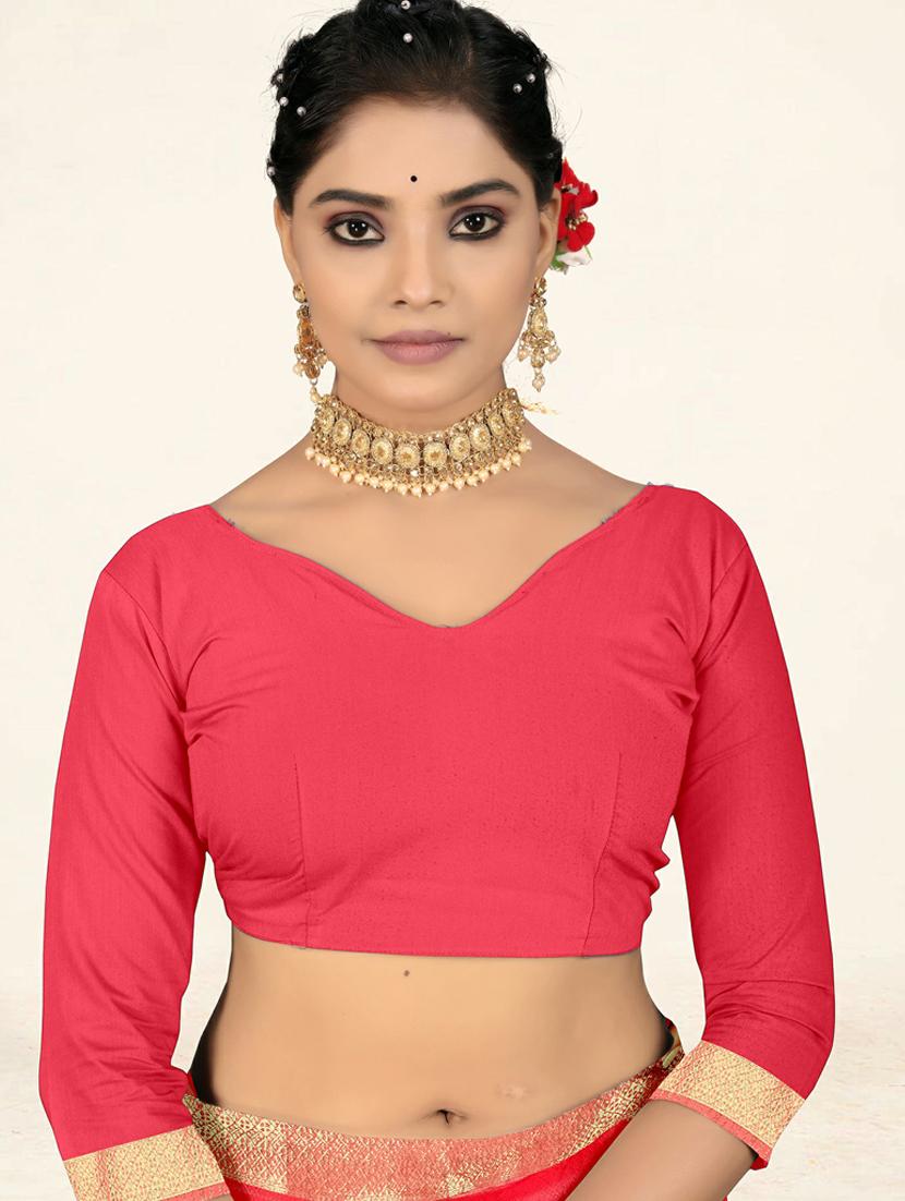 pink embellished gold bordered saree with blouse - 19471872 - Standard Image - 4