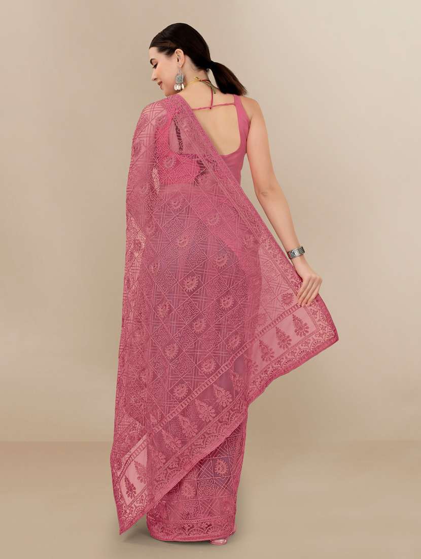 women's embroidered saree with blouse - 19471944 -  Standard Image - 1