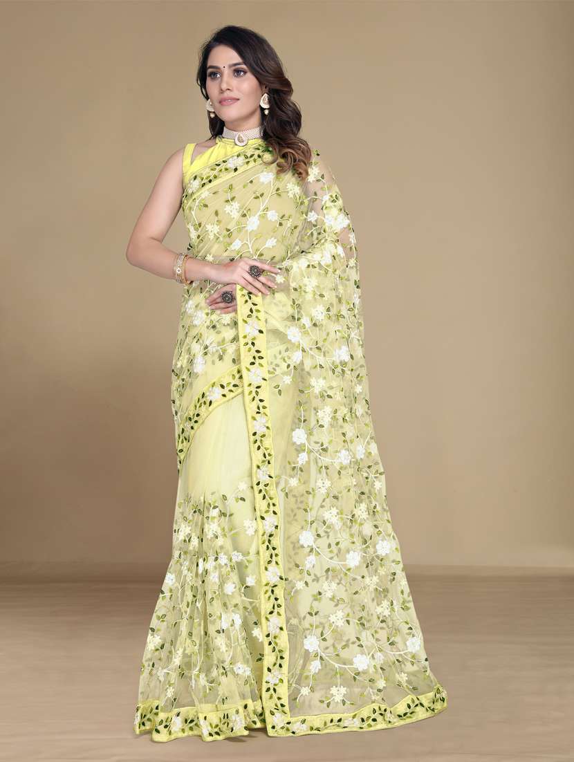 women's embroidered saree with blouse - 19471985 - Zoom Image - 0
