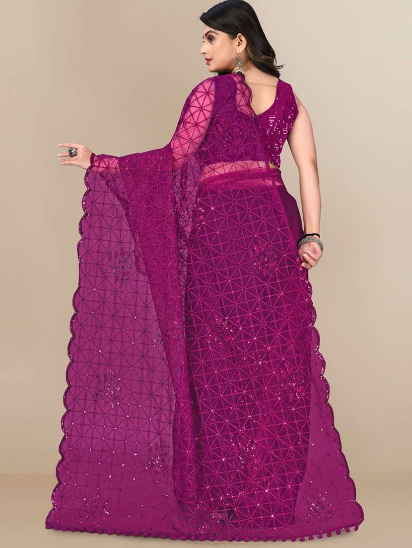 women's embellished saree with blouse - 19472005 -  Standard Image - 1