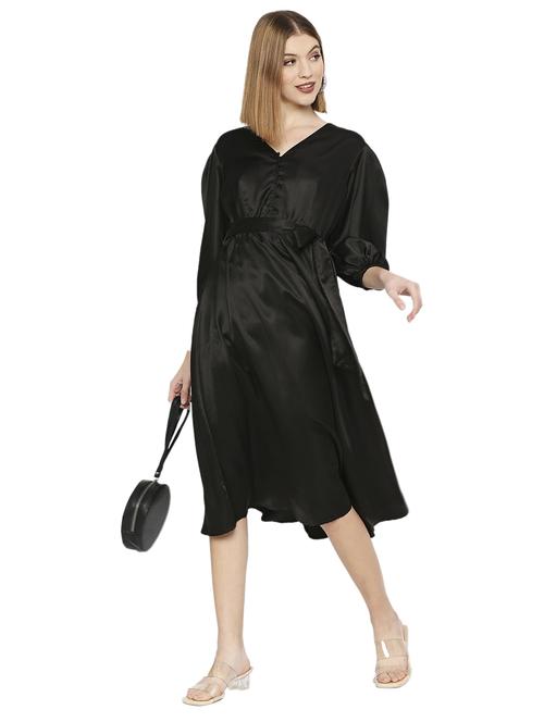 women's fit & flare solid dress - 19472119 - Standard Image - 0