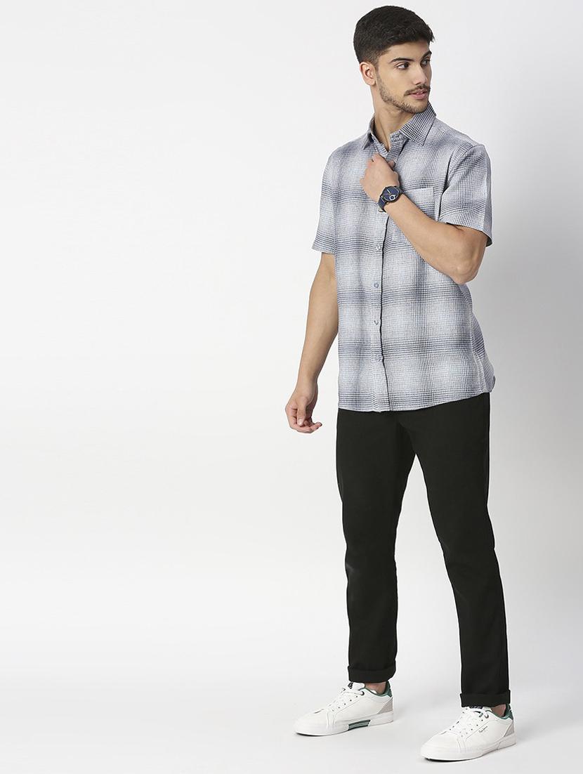 mens checks casual shirt - 19472771 - Standard Image - 4
